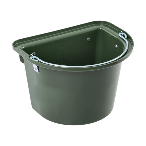 Găleată de hrănire pentru cabaline, cu dispozitiv de fixare și mâner, verde închis, 12 litri<br/>75 Lei<br><small>1615</small>