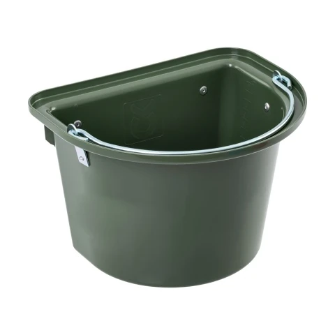 Găleată de hrănire pentru cabaline, cu dispozitiv de fixare și mâner, verde închis, 12 litri :: Verde închis