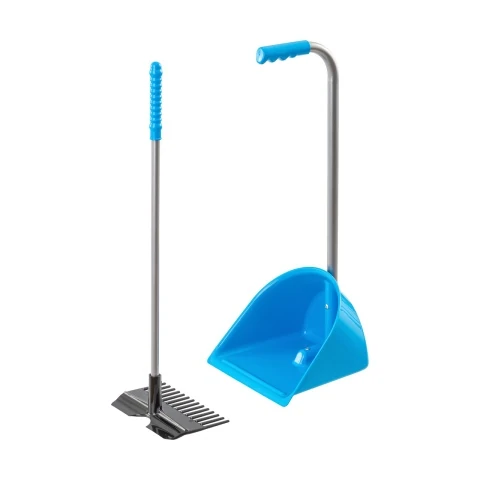Lopată Mistboy Mini cu greblă, albastru, 60 cm :: Albastru