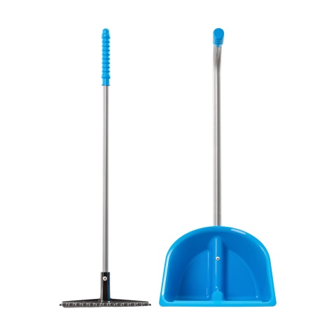 Lopată Mistboy Mini cu greblă, albastru, 60 cm