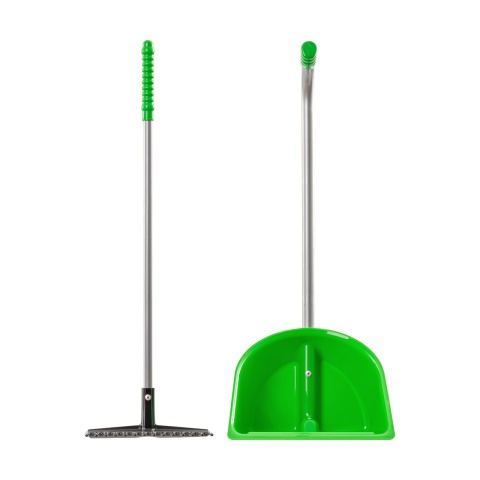 Lopată Mistboy Mini cu greblă, verde, 60 cm