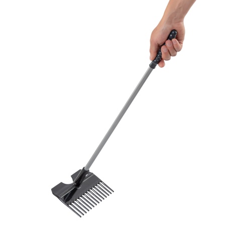 Greblă pentru curățare bălegar, Mistboy Mini, negru, 60 cm