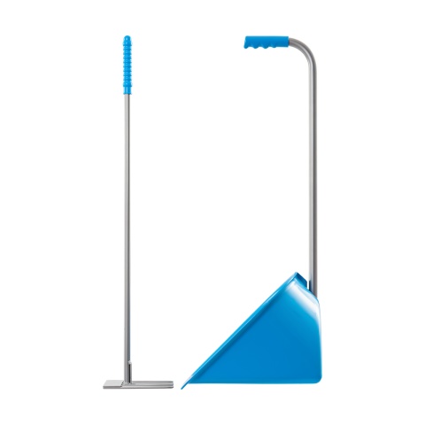 Lopată Mistboy cu greblă, albastru, 75 cm
