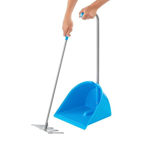 Lopată Mistboy cu greblă, albastru, 75 cm
