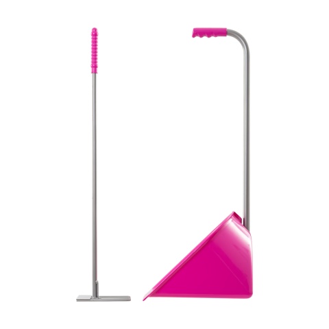 Lopată Mistboy cu greblă, roz, 75 cm