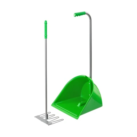 Lopată Mistboy cu greblă, verde, 75 cm :: Verde