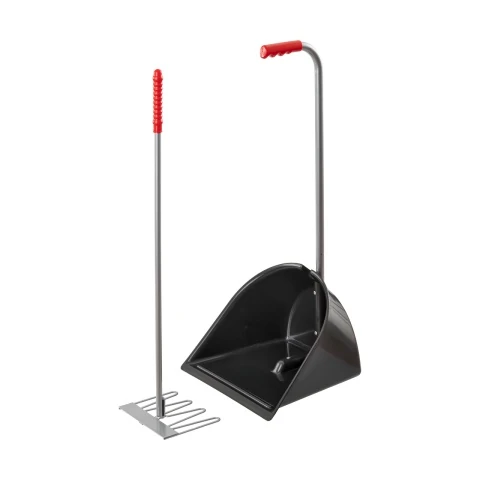Lopată Mistboy cu greblă, negru, 75 cm :: Negru