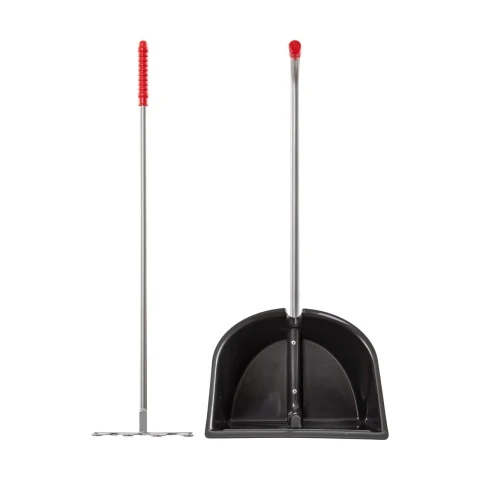 Lopată Mistboy cu greblă, negru, 75 cm :: Negru