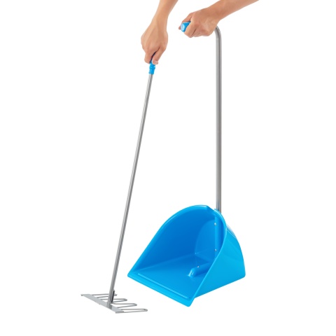 Lopată Mistboy cu greblă, albastru, 90 cm