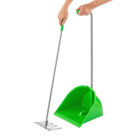 Lopată Mistboy cu greblă, verde, 90 cm