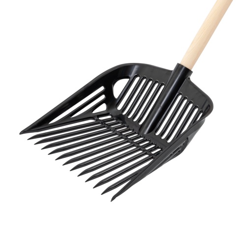 Furcă pentru gunoi de grajd, negru, 37 × 43 cm