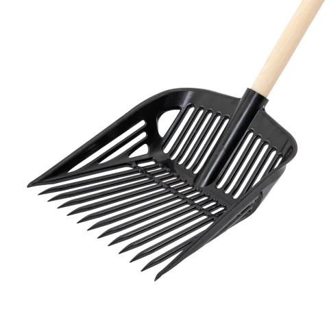 Furcă pentru gunoi de grajd, negru, 37 × 43 cm