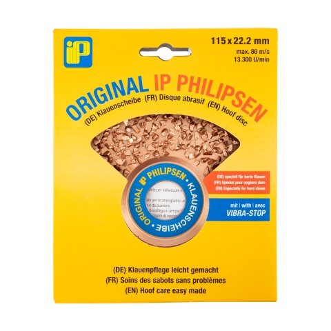 Disc abraziv pentru copite, densitate mare, IP PHILIPSEN, 115 mm