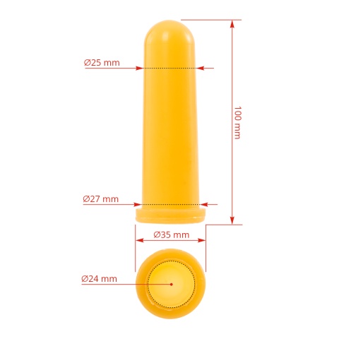 Tetină conică din latex, cu gaură cruce