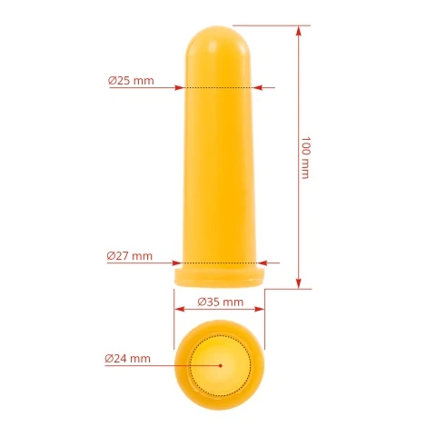 Tetină conică din latex, cu gaură cruce