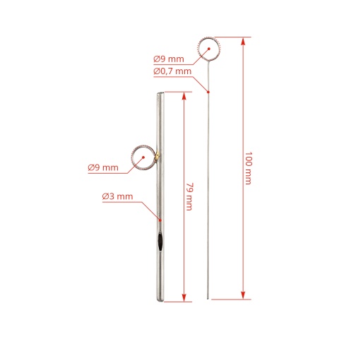 Cateter mamar cu inel, model Fürstenberg, Ø3 mm
