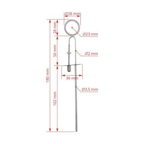 Instrument de incizie mamelonară, model danez, 18 cm