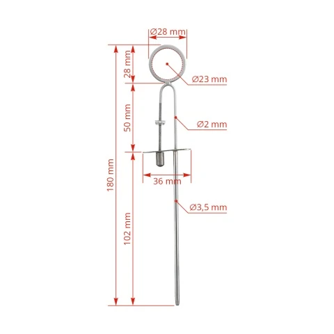 Instrument de incizie mamelonară, model danez, 18 cm