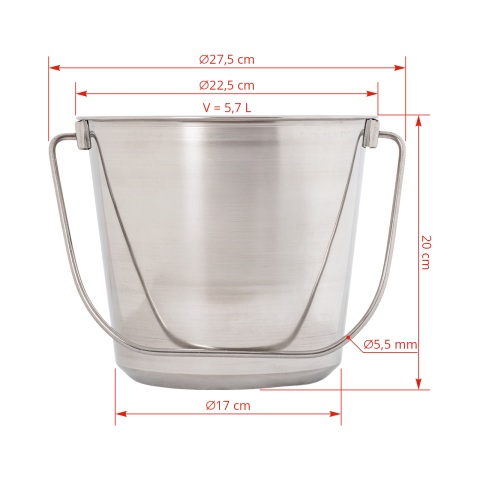 Găleată din inox, 5,7 litri