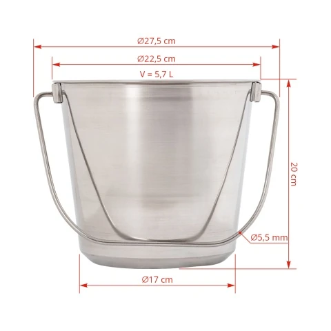 Găleată din inox, 5,7 litri :: 5,7 litri
