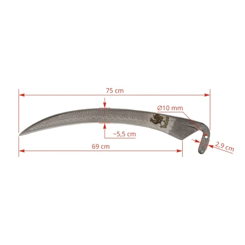 Coasă iarbă Hahnkopf, fără coadă, 75 cm :: 75 cm