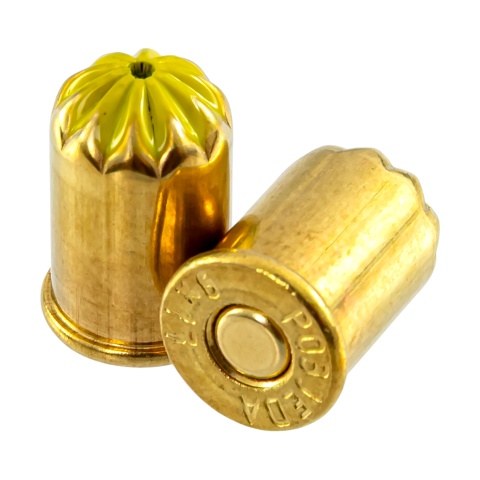 Capse asomator, galben, pentru animale cu talie medie. Calibru 9 × 17 mm, MaxxTech, 50 buc.