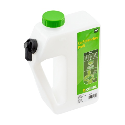 Bidon de administrare lichide pentru viței, cu drenaj, 2 litri