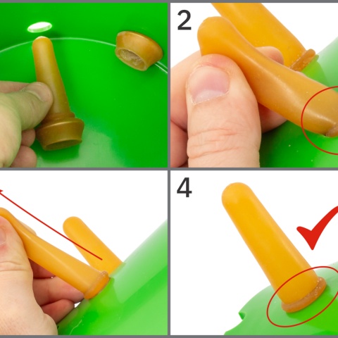 Găleată de alăptare pentru miei și iezi cu 6 tetine, 12 litri