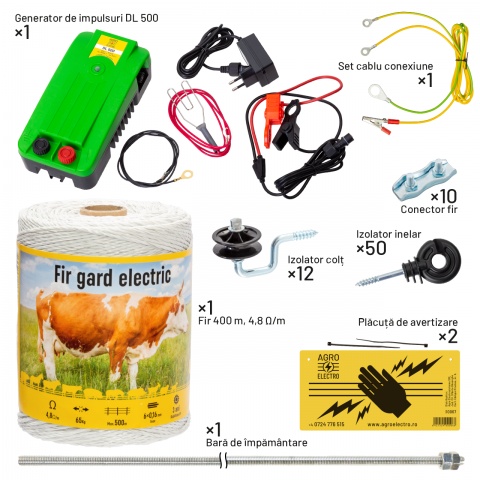 Pachet gard electric pentru câini<br/>525 Lei<br><small>kit-canis-a</small>