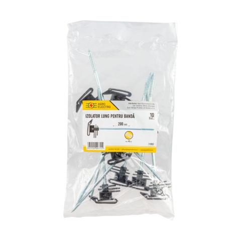 Izolator lung pentru bandă, cu holțșurub, 200 mm