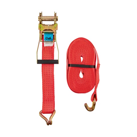 Chingă de ancoraj cu clichet, roşu, 5000 kg, 50 mm × 10 m