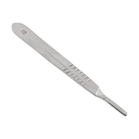 Mâner bisturiu veterinar, nr. 4, inox