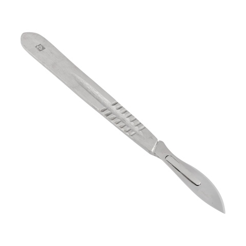 Mâner bisturiu veterinar, nr. 4, inox