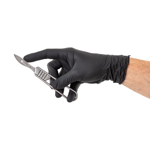 Mâner bisturiu veterinar, pliabil, nr. 4, inox