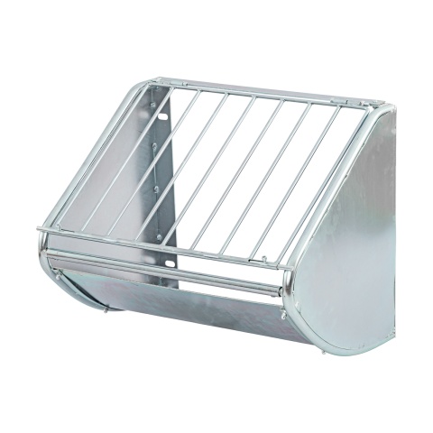 Iesle metalică pentru fân, montabilă pe perete, 60 × 53 cm