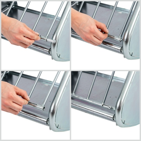 Iesle metalică pentru fân, montabilă pe perete, 60 × 53 cm