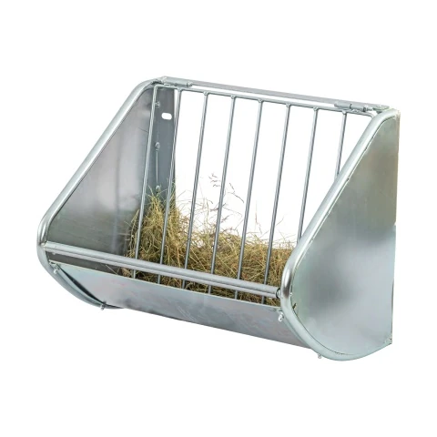 Iesle metalică pentru fân, montabilă pe perete, 60 × 53 cm