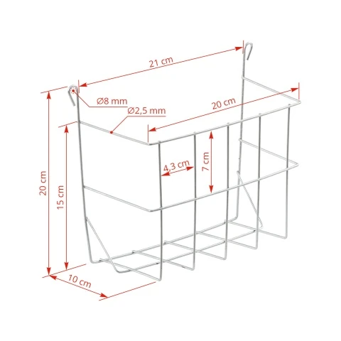 Iesle metalică pentru iepuri, 20 × 10 × 15 cm :: 20 × 10 × 15 cm
