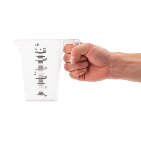 Cană gradată, plastic, 0,5 litri :: 0,5 L