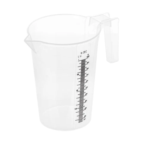 Cană gradată, plastic, 1 litru :: 1 L