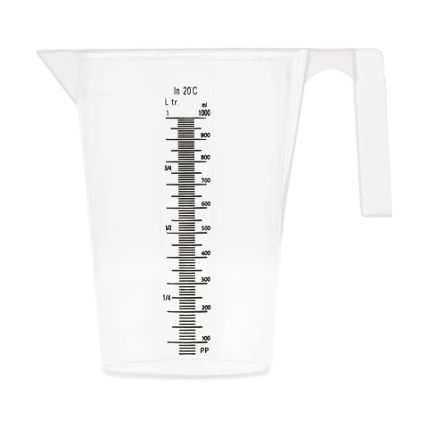 Cană gradată, plastic, 1 litru :: 1 L