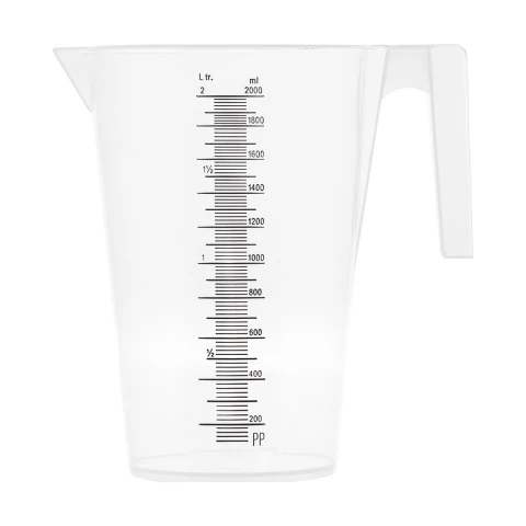 Cană gradată, plastic, 2 litri :: 2 L