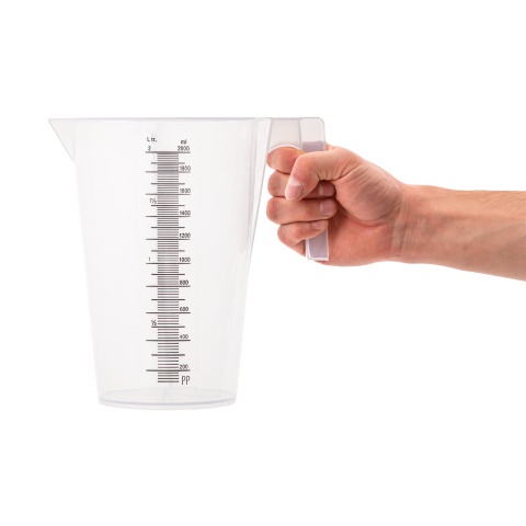 Cană gradată, plastic, 2 litri