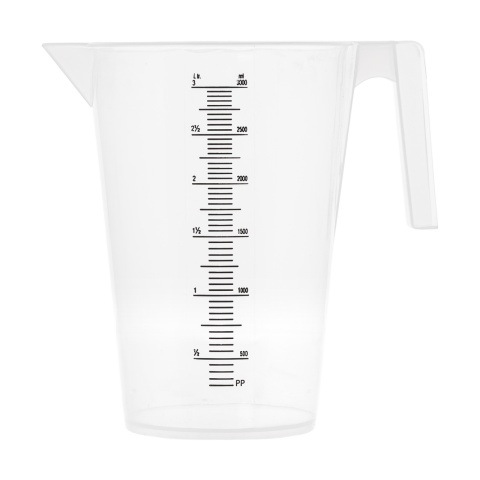 Cană gradată, plastic, 3 litri