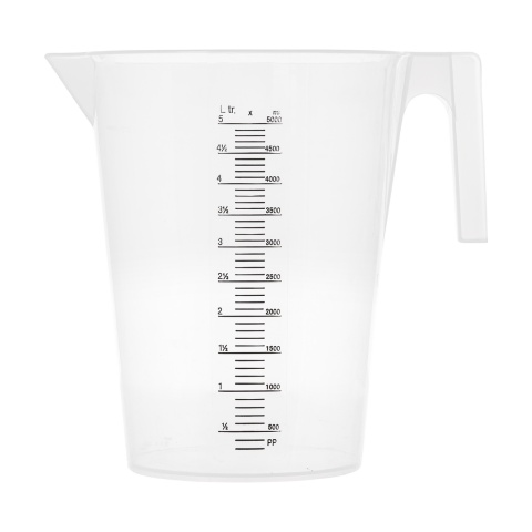 Cană gradată, plastic, 5 litri