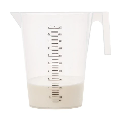 Cană gradată, plastic, 5 litri :: 5 L