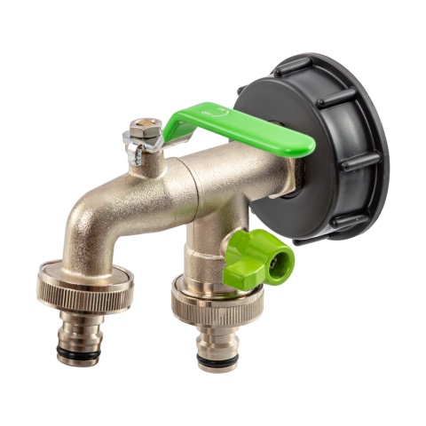 Robinet pentru container IBC, 3/4", cu 2 ieșiri