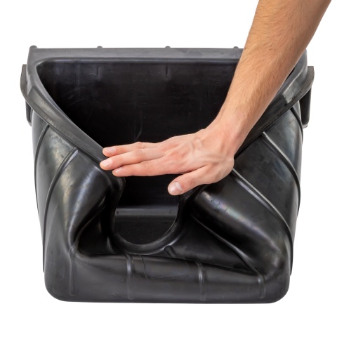 Hrănitoare rectangulară din cauciuc, negru, 20 litri