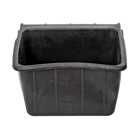 Hrănitoare rectangulară din cauciuc, negru, 20 litri