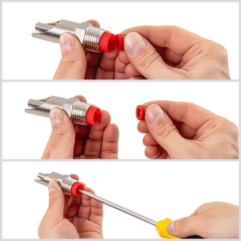 Suzetă cu filet 1/2", pentru porci, cu niplu 1/2"